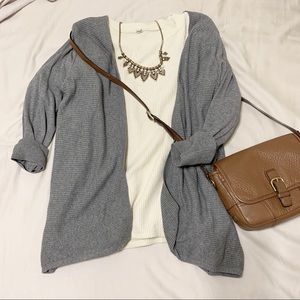 Grey cardigan sweater